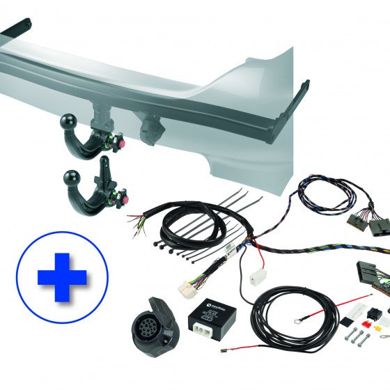 Westfalia KIT: Detachable Towbar (vertical) (A40V) incl. Wiring Kit
