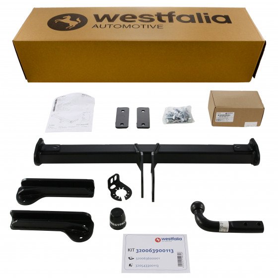 Gancio Traino Wetsfaliak 320063900113 Per Rimorchio - Testa Sfera Fissa, Kit Elettrico 13 Poli, Compatibile Volvo