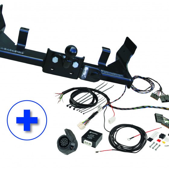 Westfalia KIT: Towing Bracket with 2-Hole Ball Plate (F30) incl. Wiring Kit